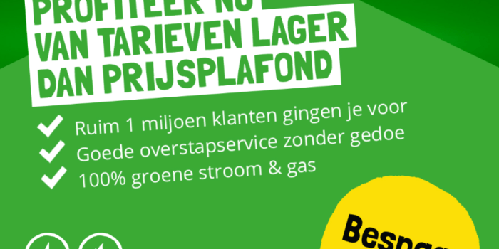 Tarieven Budget Energie onder het energieplafond